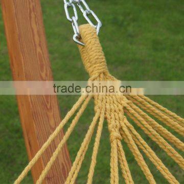 13FT Garden Patio Assembled ARC Double Cotton Hammock With Wood Stand photo-5