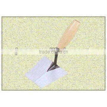 Spainish type wood handle margin carbon steel bricklaying trowel