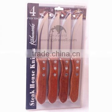 KN-6374 4-Pieces wooden handle knives