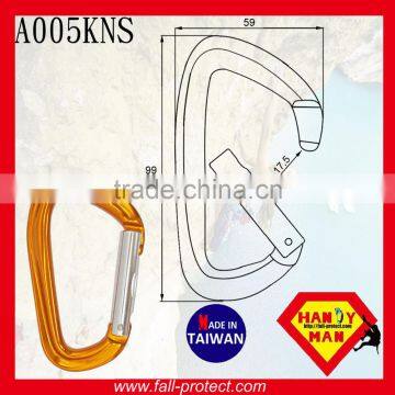 25KN D Type Mountain Climbing Aluminum Carabiner With Straight Gate photo-4