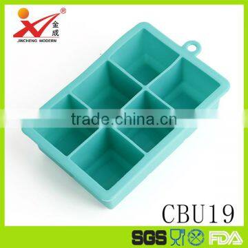 CBU19 Easy release silicone ice cube tray mold with 6 small cell