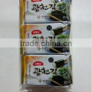 Seasoned Seaweed Laver Nori snack 5g x 72bags / Seafood / Seaweed