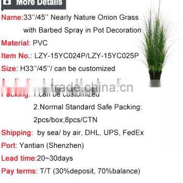Wholesale Artificial Grass Potted Onion Grass With Barbed Spray Fake Grass Bonsai Plants for Home Decoration photo-6