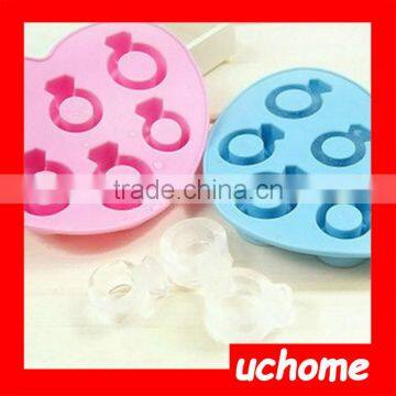 UCHOME Custom Love Diamond Ring Shape Ice Cube Tray Mold or Ring Ice Tray