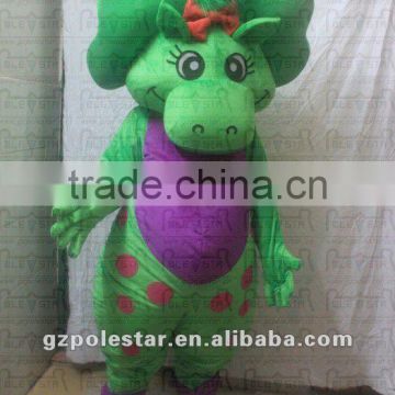 Barney costume green baby bop mascot costumes