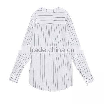 Ladies Cotton Shirts Designs Fashion Stripe Shits Loose Casual Women Blouse photo-3
