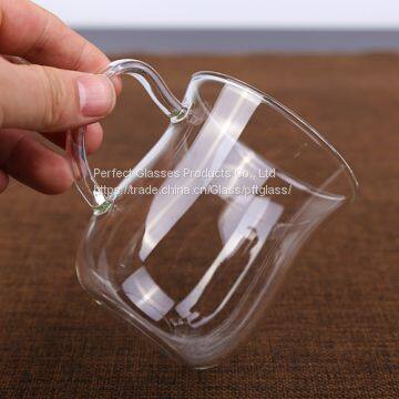 Glass Cup Kungfu Tea Cup Three Part Glass Cup Filter Glass Cup Coffee Cup Milk Cup Juice Cup for Hotel and Resturant photo-4