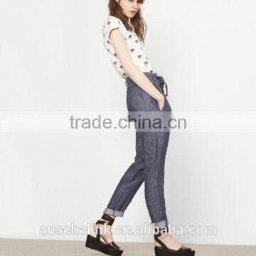 2017 New Arrival Women Linen Pants New Pattern Low Price photo-2