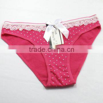 Cute Bow With Dot Printed Girls Briefs Soft Cotton Panties Sexy Lingerie photo-5