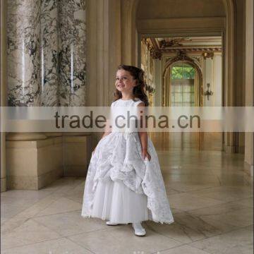 white halter off shoulder taffeta gown handmade baby dress