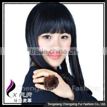 CX-A-64D Flower Rex Rabbit Fur Girl Cute Ball Rings photo-6