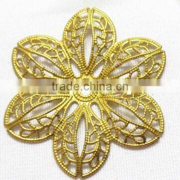 DIY hollow flower jewelry accessories brass flower shoe bag hair accessories garment accessories