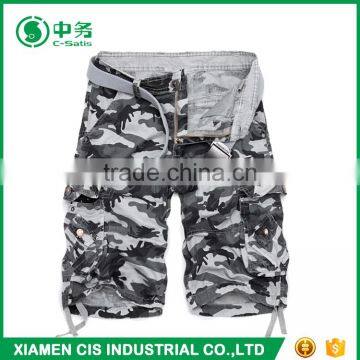 Custom Summer Pure Cotton Army Style Mens Camo Printed Cargo Shorts photo-2