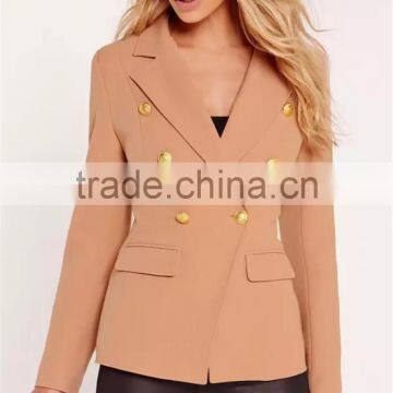 MGOO Custom Made Women Short Slim Fitting Suit Blazers Nude Blazer Military One Button Office Blazers photo-3