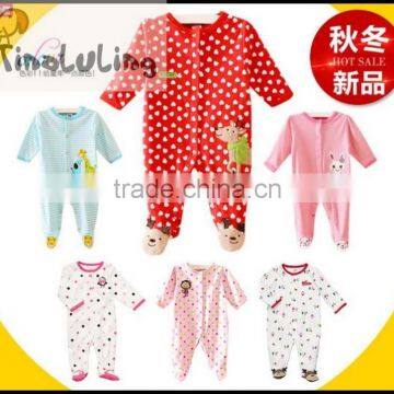 wholesale new animal-footed-pajamas,infant baby sleepwear cute winter pajamas