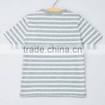 2017 China Clothing Supplier 100% Cotton Kids Light Stripe Boys T-Shirts Design photo-2