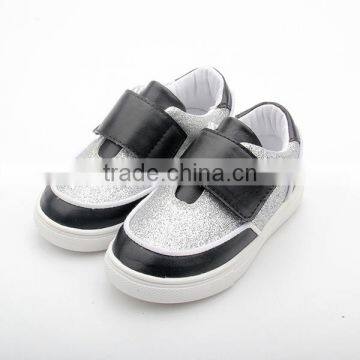 Kids Shoes Silver Glitter Style Rubber Gum Sole Shoes photo-3
