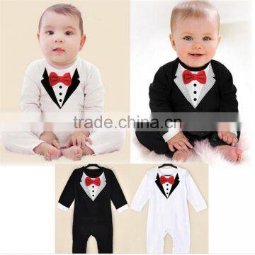 Baby boys climbing romper cotton long-sleeve baby jumpsuit new sleepwear cartoon wear