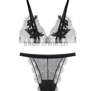 Runwaylover 5498 Hot Sale Thin Lace Embroider Bra Set photo-2