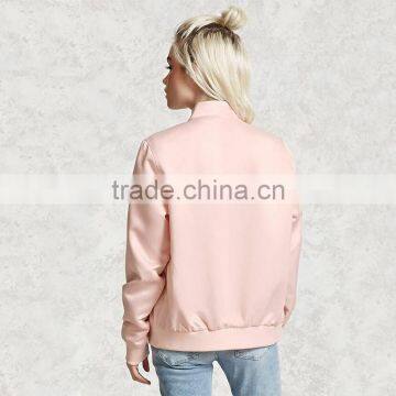 Buy Wholesale Price Nice Embroidered Satin Pink Black Jackets for Ladies photo-6