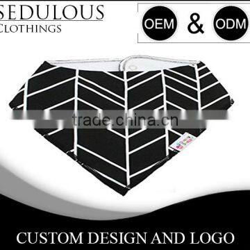 Wholesale High Quality Custom Absorbent Printed Soft 100% Organic Cotton Infant Triangle Drool Bandana Baby Bibs photo-3