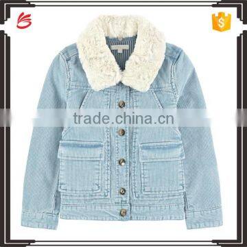 Fashion new design bomber jacket wholesale denim children winter jacket