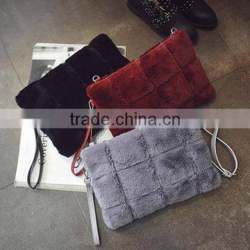 autumn and winter new rabbit fur handbag handbags manufacturer in Hebei OEM Bag Factory