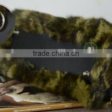 Handmade Lady Bag Leather Tote Bag For Women, Rabbit Fur Lady Handbag photo-5