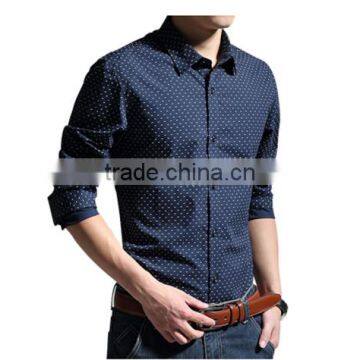 2016 Yarn Dyed W Printed Men Slim Fit Casual Shirt photo-2