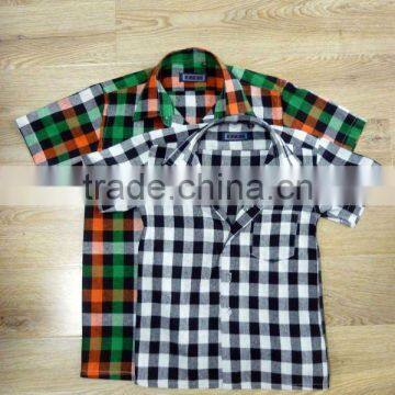 boy cotton shirt with short sleeve