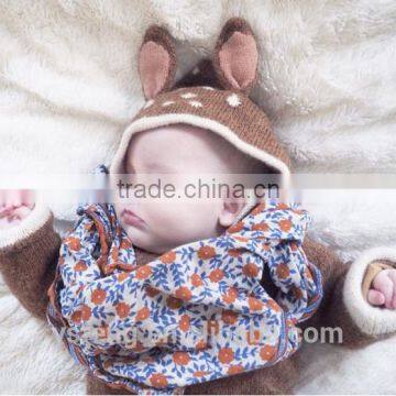 Deer Ear Baby Sweater Zipper Cardigan With A Hood Children Sweater photo-3