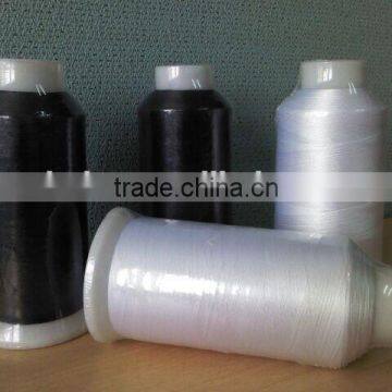 75D/2 Hot Offer Polyester Bottom Sewing Thread 5000M/cone White and Black Colors