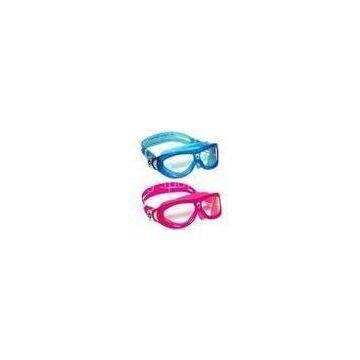 Blue or Pink color brilliant swim goggles with quick strap adjustment system for women