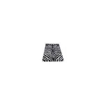 Black White Acrylic Hand-tufted Rug, Modern Style Zebra Pattern Area Rugs