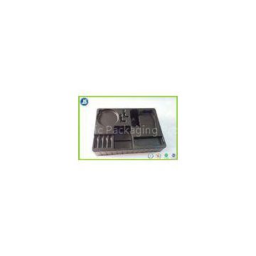 Customized Black color ESD Tray , soft PE material blister trays