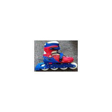 Plastic Frame Adjustable Roller Skate Shoes / Inline Speed Skating Equipment Multi Color