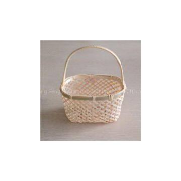 small portable bamboo basket