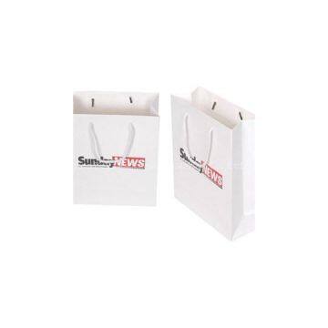 Customizable Plain White Square Bottom Paper Bags