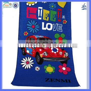 100% cotton customized 70*140cm reactive printed beach towel