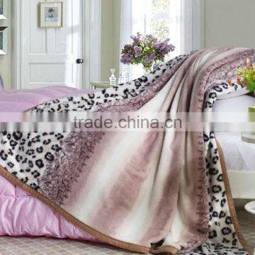 2013 Jiande Leopard Printed Multifunctional Flannel Fleece Bed Sheet/Sofa Nap Blanket