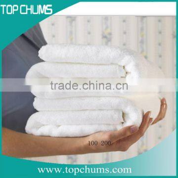 100% cotton Unbleached solid terry 100% cotton hotel dobby border towels with embroidery