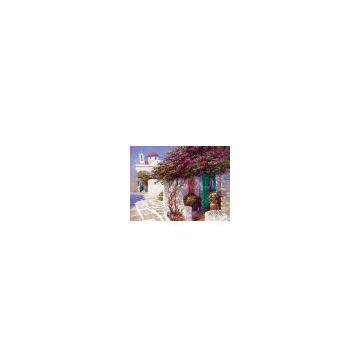 Garden Scenery Oil Painting