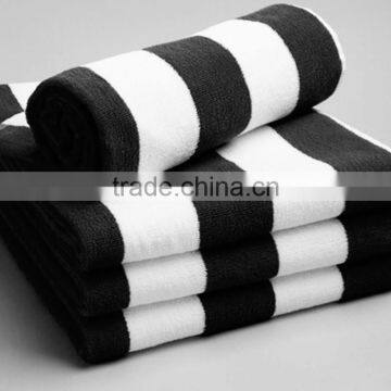 100% combed cotton striped bath towels