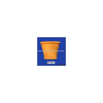 terracotta pot,clay milled edge pot, pottery milled edge planter