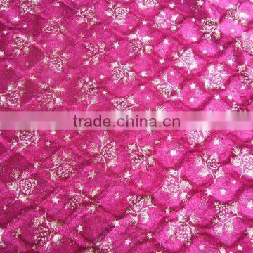 New arrived 100% polyester bronzed dense velvet fabric