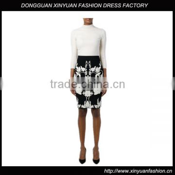 New Latest Design Floral Printed Pencil Skirts,Custom Fashion Floral Printed Pencil Skirts For Women