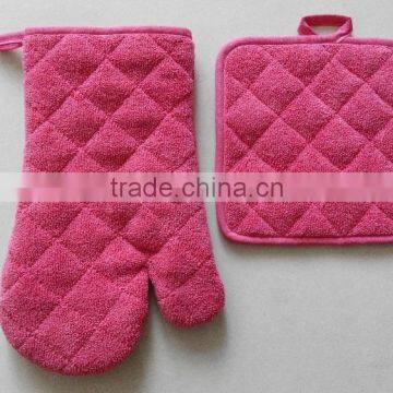 2 pcs kitchen set plain pot holder, cheap pot holders and oven gloves