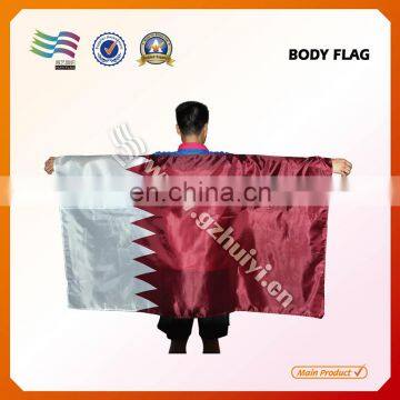 Qatar national day body flag with sleeves