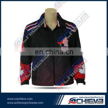 Warriors sublimation custom winter jackets with 100% polyester