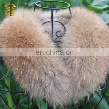 Wholesale Price Raccoon Fur Collar For Garment Winter Coat